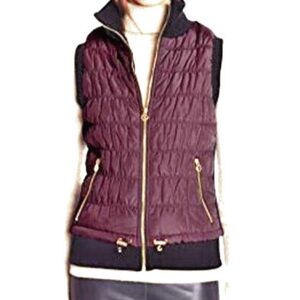 Calvin Klein Performance Vest Plum Purple Puffer Smartphone Pocket Plus Size 1X